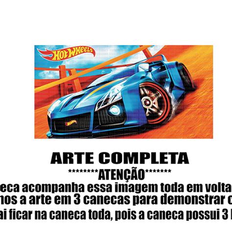 Caneca Pol Mero Hot Wheels Personalizada Elo