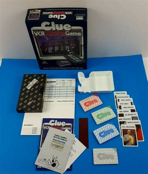 Clue Vcr Mystery Game Vhs Vintage Parker Brothers Good Condition