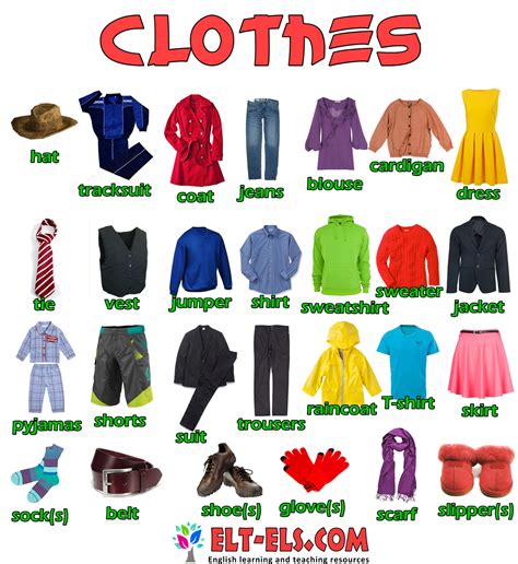 Clothes Free English Learning Resources