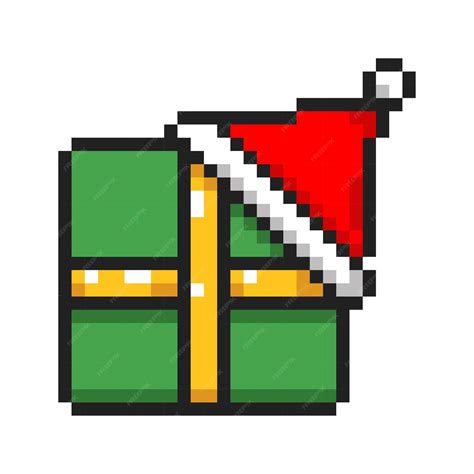 Premium Vector Pixel Art Christmas Present Pixel T