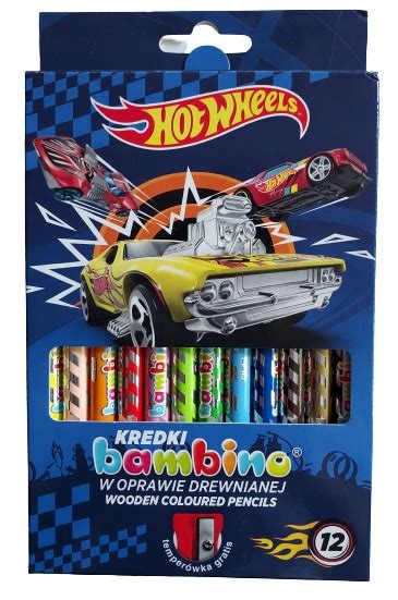 Kredki Bambino Drewno Grube Kol Hot Wheels Majewski Majewski Sklep Empik