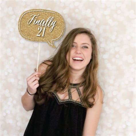 Big Dot Of Happiness Finally 21 Girl 21st Birthday Photo Booth Props