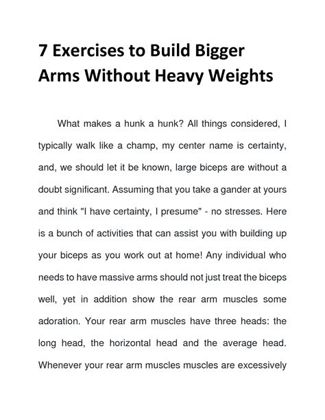 Solution 7 Exercises To Build Bigger Arms Without Heavy Weights