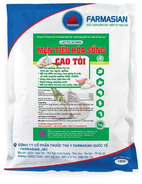 Men TiÊu HÓa SỐng Cao TỎi Kg Farmasian Quốc Tế