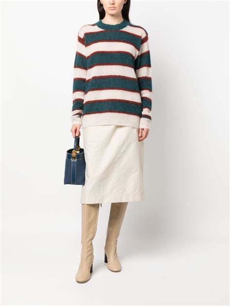 Marant Toile Drussell Brushed Effect Striped Jumper Farfetch