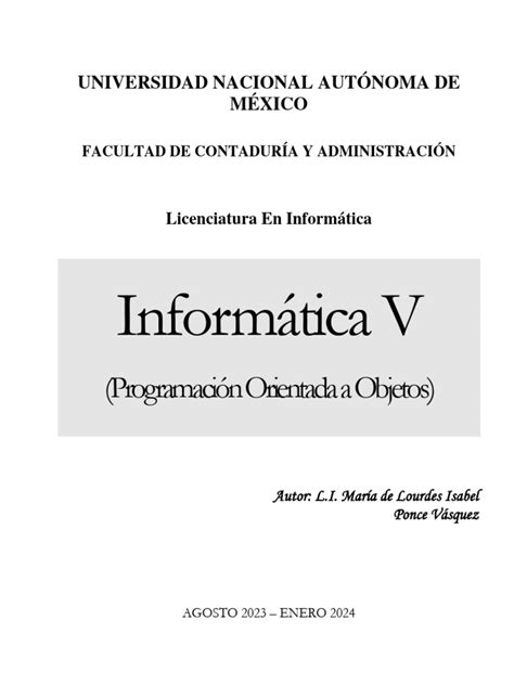 Poo Unidad 2 Clases Y Objetos Pdf Objeto Informática Programación