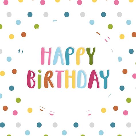 Free Vector Birthday Card With Dots