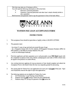 Fillable Online Application Form For Tuition Fee Loan From National