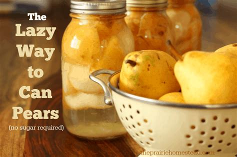 How To Can Pears Without Sugar The Prairie Homestead