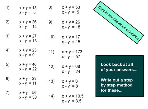 SOLUTION: Quadratic Simultaneous Equations Gcse Maths, 51% OFF