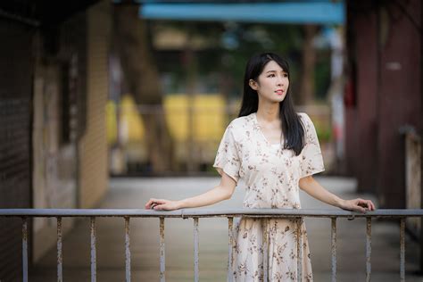 4K Asian Bokeh Hands Dress Brunette Girl HD Wallpaper Rare Gallery