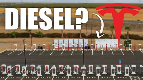 Worlds Largest Tesla Supercharger Powered By Diesel Youtube