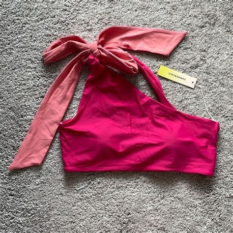Summersalt Swim Nwt Summersalt Bowshoulder Rouched Sidestroke Bikini Top Poshmark