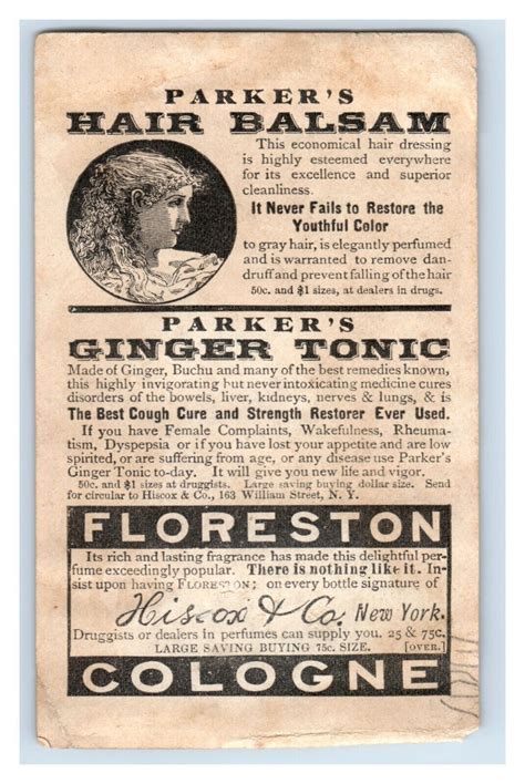 1880s Parker S Hair Balsam Lovely Long Haired Naked Woman Moonlight P139 Ephemera Chromo