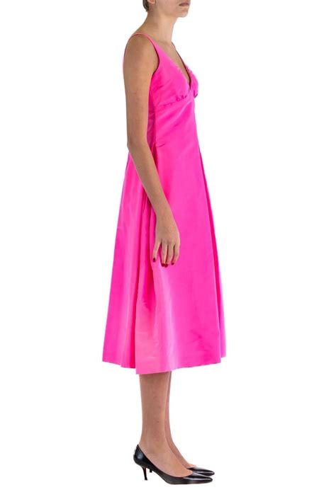 S Isaac Mizrahi Hot Pink Silk Faille Cocktail Dress For Sale At Stdibs
