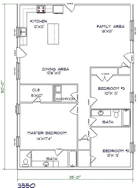 40x60 Pole Barn House Plans | Pole barn house plans, Barn house plans ...