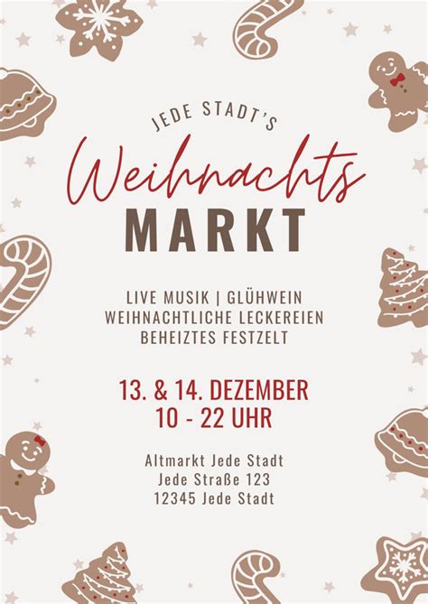 Kostenlos Anpassbare Vorlagen Zum Thema Weihnachtsmarkt Canva