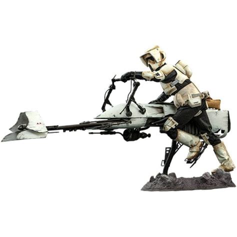 Figure Hot Toys Tms Star Wars The Mandalorian Scout Trooper And Speeder Bike Walmart