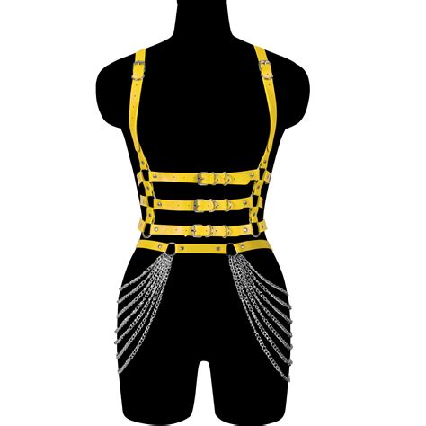 Sexy Chain Chest Erotic Women S Underwear Sets Sexy Leather Lingerie Party Costume