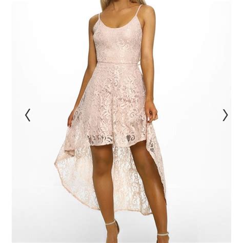 Absolutely Gorgeous Pink Boutique Nude Lace High Low Depop