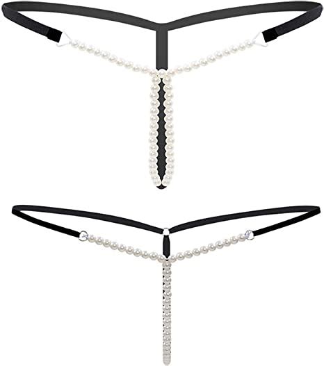 Amazon Nightaste Women S G String T Back Thong With Beads Styles Lingerie T String