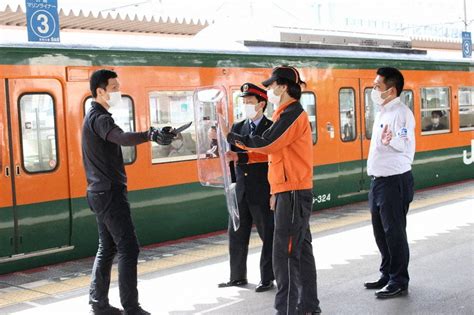 テロ想定し対応訓練 Jr岡山駅 G7サミット前に ／岡山 毎日新聞