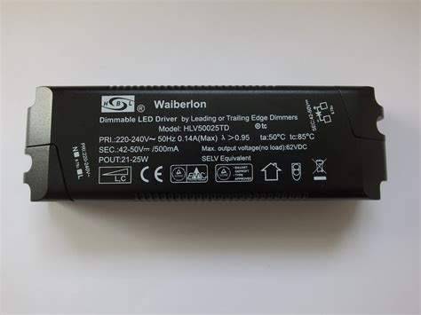 WAIBERLON HLV50025TD DIMMABLE CONSTANT CURRENT LED DRIVER - SaveMyLight