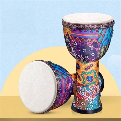Instrumento De Percussão Africano - Tambor Africano Manual de 8 Polegadas, Tambor Djembe, Instrumento de ...
