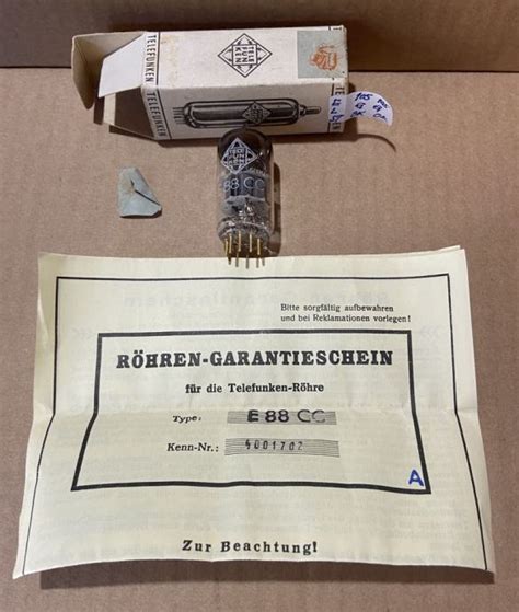 E88CC TELEFUNKEN elektronka = 6922 = CCa = CV2492 = 9622
