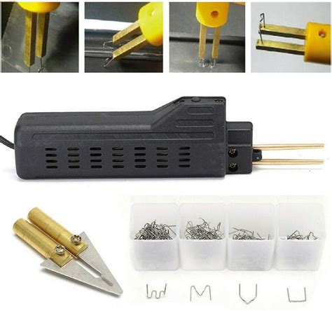 Sanon Car Bumper Fairing Welding Tool Set Plastic Hot Stapler Plastic Repair Collision Kit With