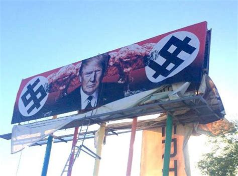 Artist Refuses To Take Down Nazi Donald Trump Billboard After Death