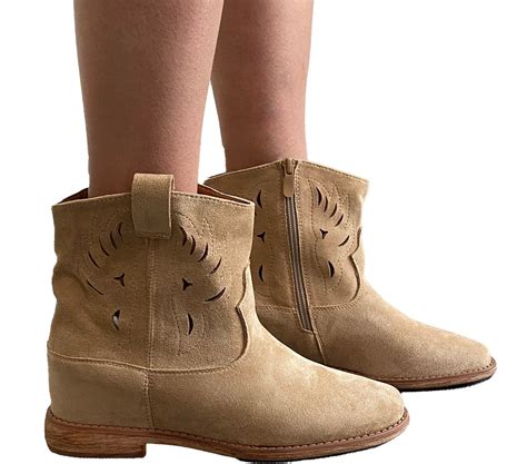 Botki Kozaki Buty Damskie A Urowe Nude Be Owe Oficjalne Archiwum Allegro