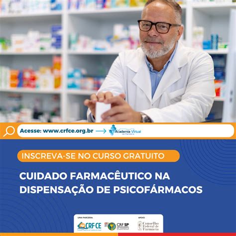 CRF CE e CFF disponibilizam o curso gratuito Cuidado farmacêutico na