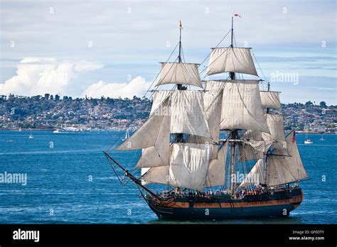 Tall Sailing Ship Hms Surprise On San Diego Bay Ca Us Is A