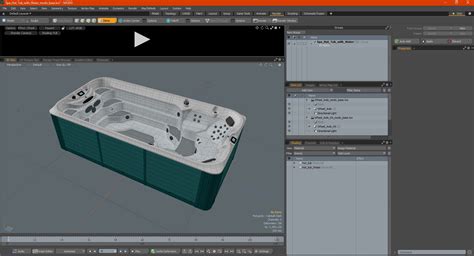 Spa Hot Tub With Water D Model Ds Blend C D Fbx Max Ma Obj Lxo Free D