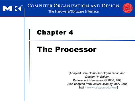 Chapter 4 The Processor | PPT