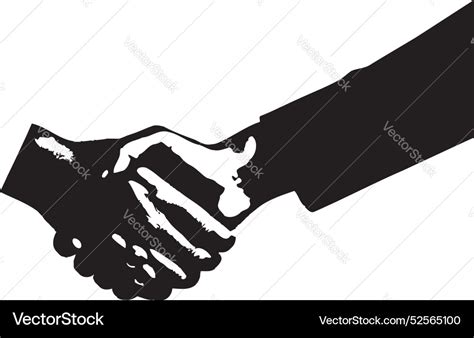 Solidarity Symbol Handshake Element Formal Vector Image