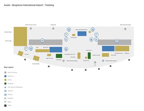 Austin Bergstrom International Airport Terminal Map (2025-2024) - All Maps