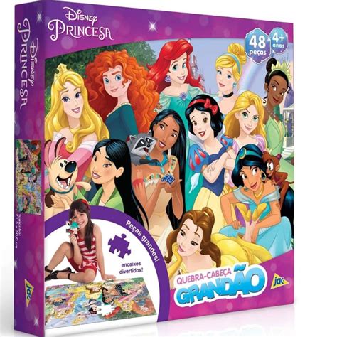 Quebra Cabeça Da Princesa - Quebra-cabeça Grandão Princesas Disney 48 Peças- Toyster | toyster ...