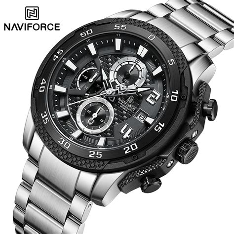 Naviforce Reloj Anal Gico De Acero Inoxidable Para Hombre Accesorio De Pulsera De Cuarzo