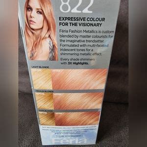 L Oreal Hair Loreal Paris Feria Multifaceted Shimmering Rose Gold Medium Iridescent Blonde