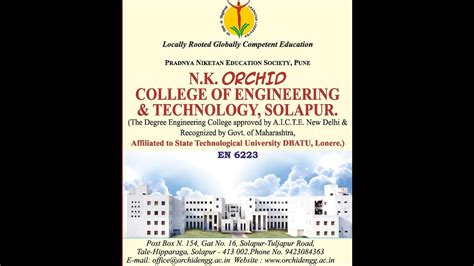 Orchid Engineering Solapur Youtube