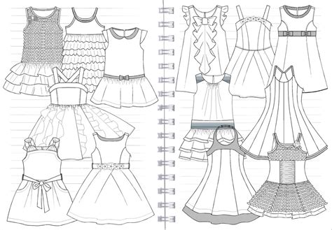 Children Fashion Sketch Children Fashion Illustration Kids Garments