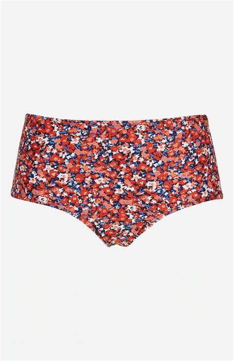 Bikini slip με σχέδια σε κόκκινο χρώμα για μεγάλα μεγέθη Happysizes gr