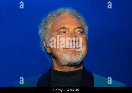 Welsh Singer Tom Jones On Stage At Chepstow Racecourse Stock Photo Alamy