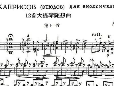 A Piatti 12 Caprice Op 25 皮阿蒂 12首大提琴随想曲 第十一 大提琴谱 五线谱