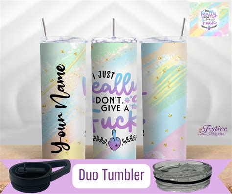 I Don T Give A Fuck Sassy Thermal Tumbler Funny Adult Gift Drink Humorous Sarcastic