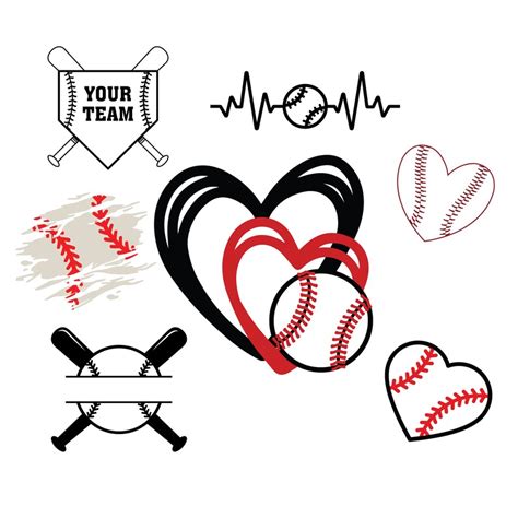 Baseball Svg Bundle Baseball Team Shirt Svg Baseball Monogram Svg