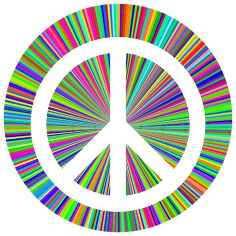 Prismatic Peace Halo Large Free SVG