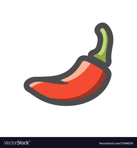 Red Hot Chili Pepper Icon Cartoon Royalty Free Vector Image